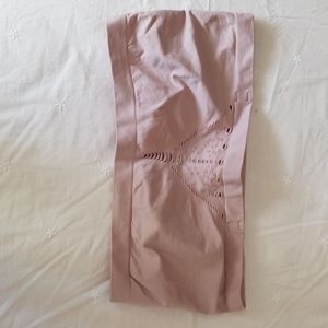 Nude pink purple strapless nylon bra